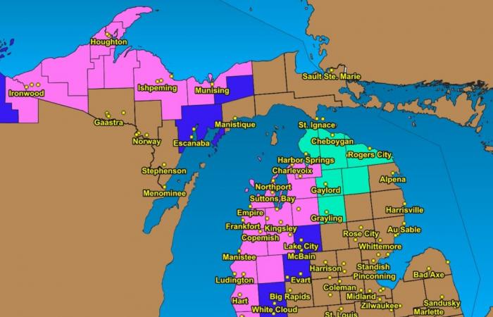 Warnungen und Hinweise zu Winterstürmen werden nun aus der Winter Storm Watch abgeleitet