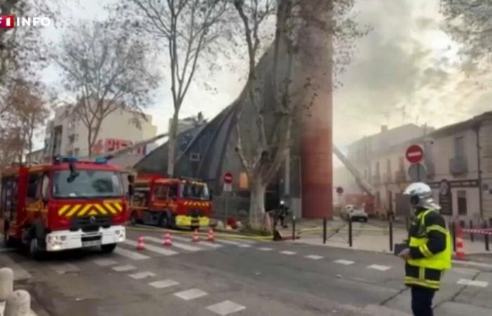 „Wir sind am Boden zerstört“: Bilder vom brennenden Dach der Kirche des Heiligen Franziskus in Montpellier