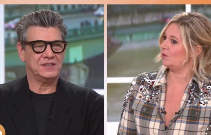 „Er hört nicht auf dich!“ : Marc Lavoine ignoriert Flavie Flament völlig, als er am Set von Télématin ankommt, Julien Arnaud ist sehr verlegen (ZAPTV)