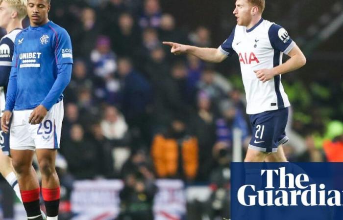 Dejan Kulusevski rettet Tottenham beim Unentschieden gegen die Rangers | Europa League