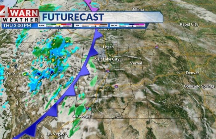 Aktives Wetter auf dem Rückweg nach Utah