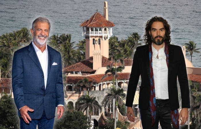 Mar-a-Lago-Video von Mel Gibson und Russell Brand geht viral