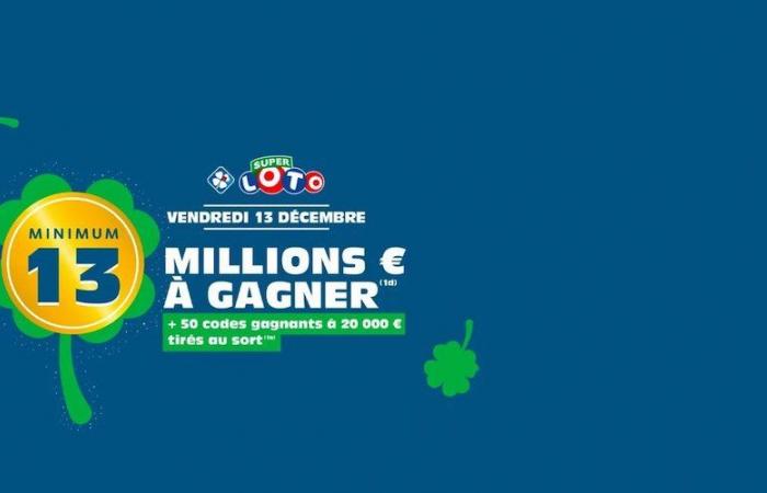 Super Loto FDJ: Ein Jackpot von 13 Millionen Euro und 50 Gewinner sind diesen Freitag, den 13., garantiert!