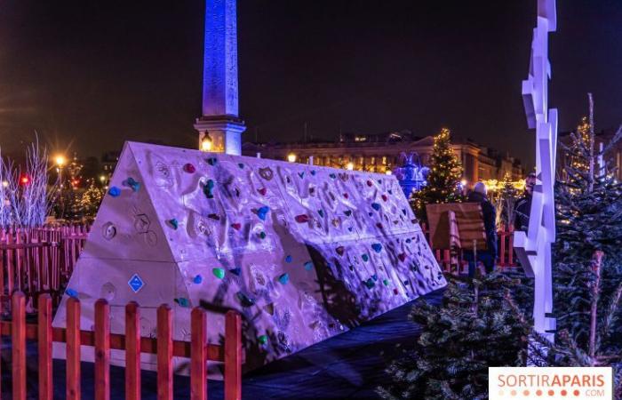 Der Weihnachtsmarkt am Place de la Concorde, der magische Markt gegenüber den Champs-Élysées in Paris