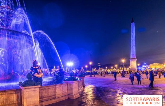 Der Weihnachtsmarkt am Place de la Concorde, der magische Markt gegenüber den Champs-Élysées in Paris