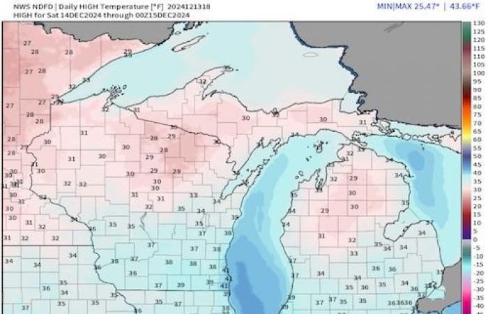 Eisiger Regen bereitete am Wochenende in Michigan leichte Sorgen