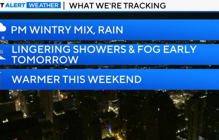 Nasse, windige Bedingungen am Samstag in Chicago mit geringfügigen Eisansammlungen in nordwestlichen Vororten