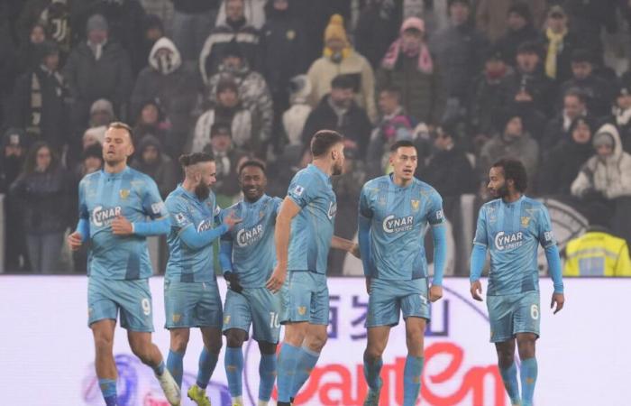 das Spiel gegen Juventus im Allianz Stadion