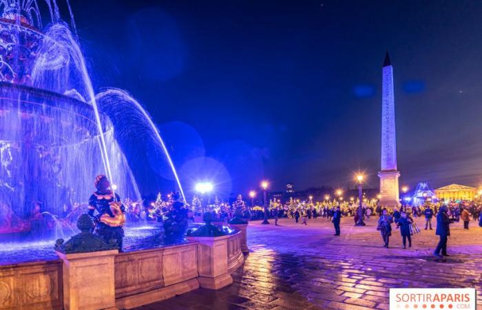 Der Weihnachtsmarkt am Place de la Concorde, der magische Markt gegenüber den Champs-Élysées in Paris