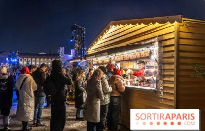 Der Weihnachtsmarkt am Place de la Concorde, der magische Markt gegenüber den Champs-Élysées in Paris