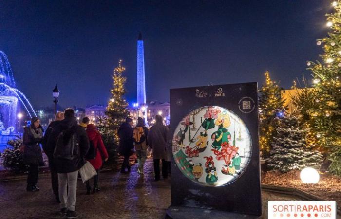 Der Weihnachtsmarkt am Place de la Concorde, der magische Markt gegenüber den Champs-Élysées in Paris