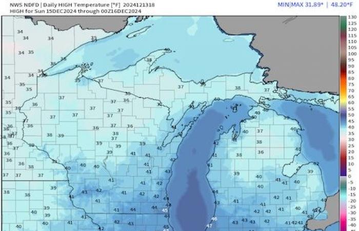 Eisiger Regen bereitete am Wochenende in Michigan leichte Sorgen