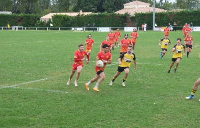 Foix. Rugby: Empfang von Vielmur/Agout in der Rückspielphase