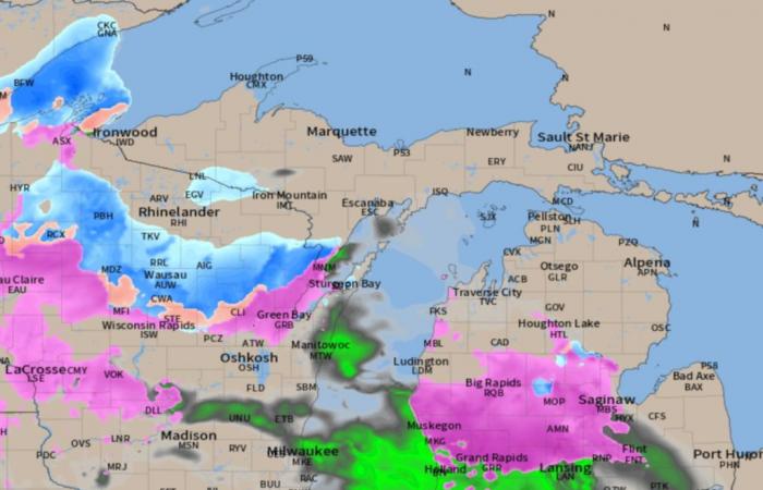 Eisiger Regen bereitete am Wochenende in Michigan leichte Sorgen