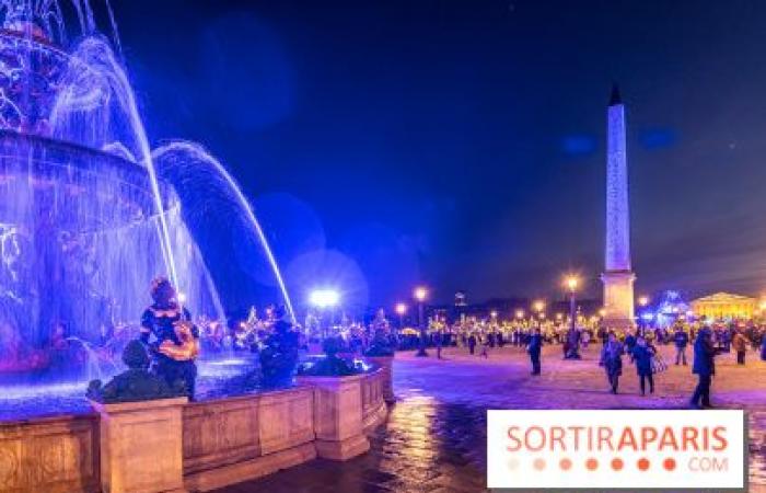 Der Weihnachtsmarkt am Place de la Concorde, der magische Markt gegenüber den Champs-Élysées in Paris