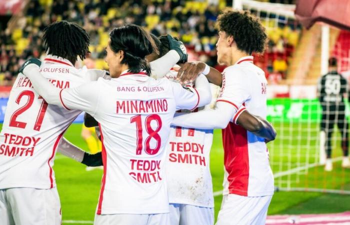 Die AS Monaco-Gruppe für die Reise nach Reims