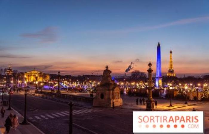 Der Weihnachtsmarkt am Place de la Concorde, der magische Markt gegenüber den Champs-Élysées in Paris