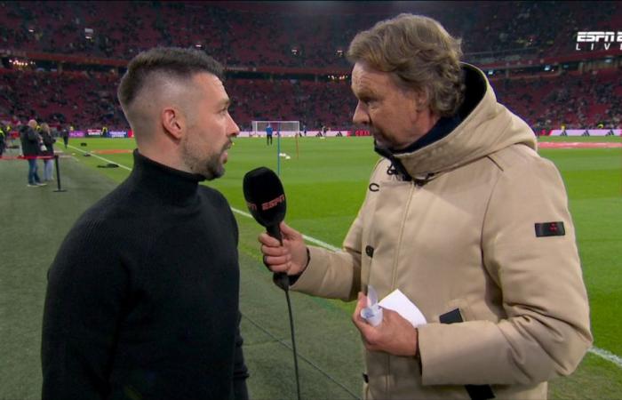 Ajax-Trainer Farioli ist nach einer kritischen Frage von Kraay junior ganz klar: „Nie, nein, nie“