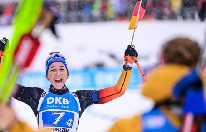 Biathlon: Deutsche Frauen-Staffel jubelt in Hochfilzen