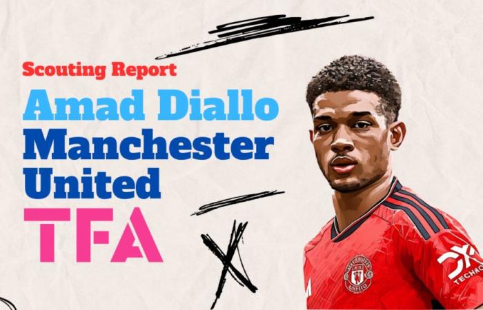 Amad Diallo Scout-Bericht bei Manchester United 2024/25