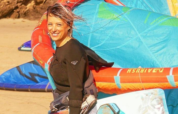 „Die Welt des Boardsports hat mich schon immer angezogen.“ In Saint-Malo kreiert Élodie Jacken mit recycelten Kitesurf-Flügeln