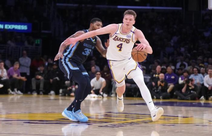 Dalton Knecht spielte 13 Minuten beim Sieg der Lakers gegen Memphis