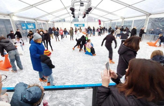 Die temporäre Eisbahn in Cherbourg ist bereits Opfer ihres Erfolgs