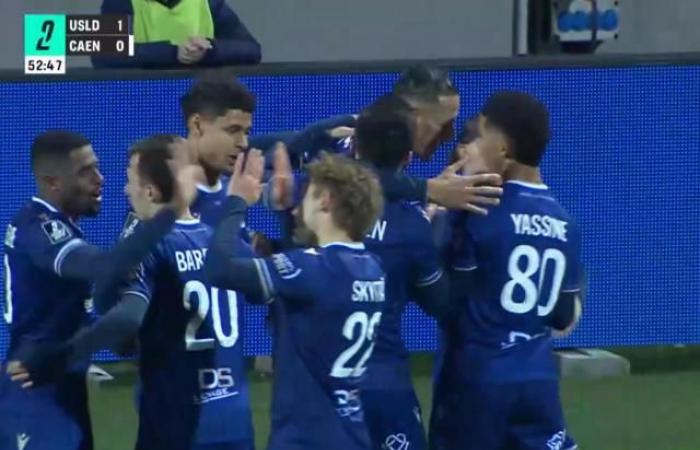 Dünkirchen setzt zu Hause gegen Caen fort und steigt auf das Podium der Ligue 2