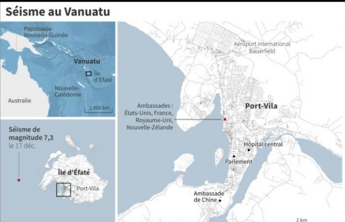 Erheblicher Schaden nach einem starken Erdbeben vor der Küste von Vanuatu – 17.12.2024 um 12:31 Uhr