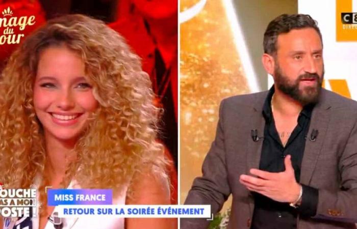 Cyril Hanouna empfängt Sabah Aïb, Miss Nord-Pas-de-Calais, und schafft es, wichtige Informationen über ihren Liebling zu erhalten