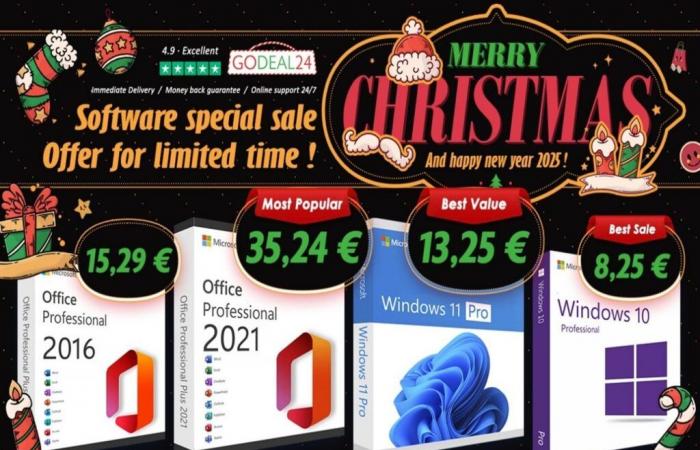 Windows 11 Pro und Office 2021 zu Geschenkpreisen für den Weihnachts-Flash-Sale bei Godeal24