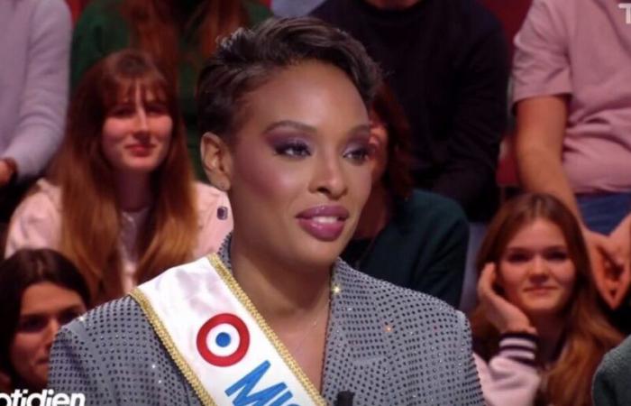 Angélique Angarni-Filipon (Miss France 2025) erfährt, dass sie Sylvie Vartan bei ihrer Krönung beinahe gestürzt hätte