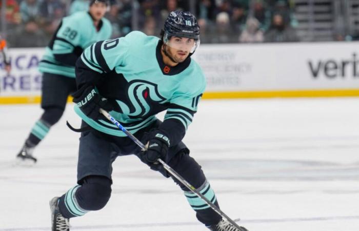 Krakens Matty Beniers wird in seinem 200. NHL-Spiel spielen