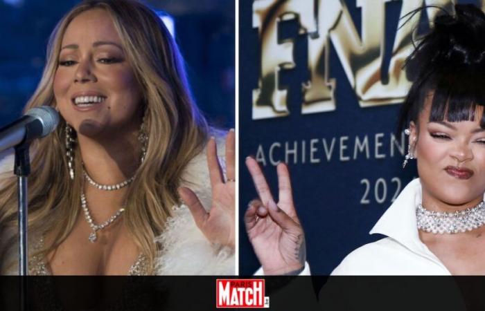 Mariah Carey gibt während eines Weihnachtskonzerts ein Autogramm auf Rihannas Brust (VIDEO)