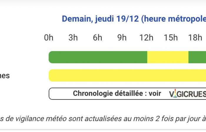 Gelber Alarm für Hautes-Pyrénées, Gers, Pyrénées-Atlantiques, Haute-Garonne, Landes und Ariège.