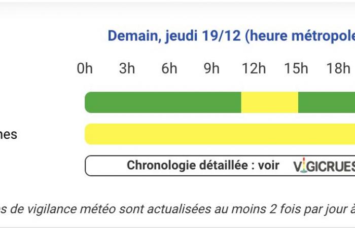 Gelber Alarm für Hautes-Pyrénées, Gers, Pyrénées-Atlantiques, Haute-Garonne, Landes und Ariège.