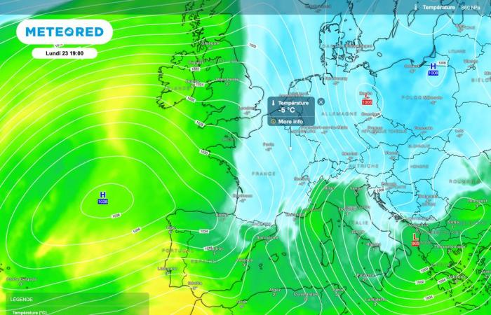 Wenige Tage vor Weihnachten ein neuer Abstieg der Polarluft über Frankreich. Ist Schnee in der Ebene möglich?