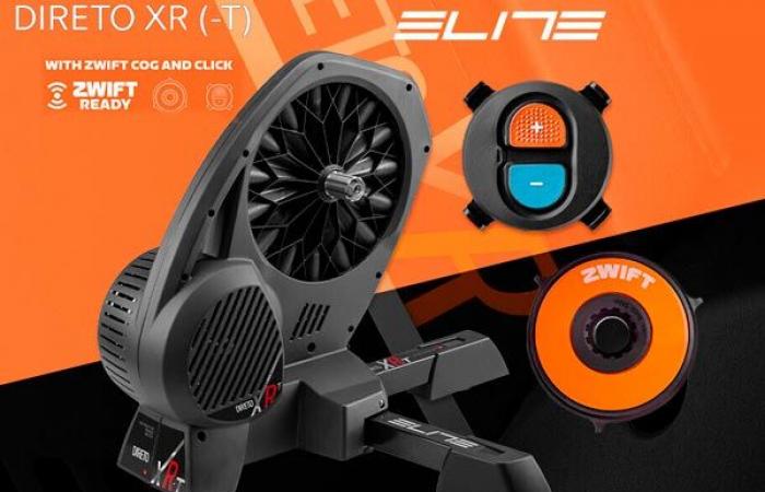 Alle Elite Direto XR (-T) Heimtrainer sind mit Zwift Cog & Click kompatibel