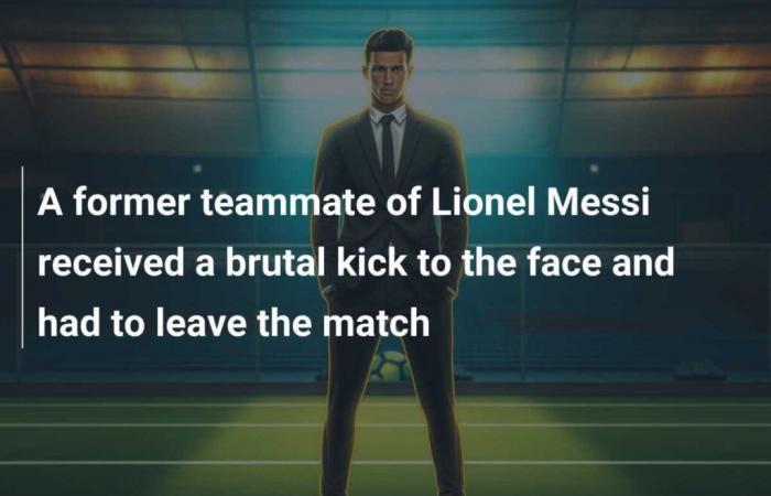 Ein ehemaliger Teamkollege von Lionel Messi erhielt einen brutalen Tritt ins Gesicht und musste das Spiel verlassen