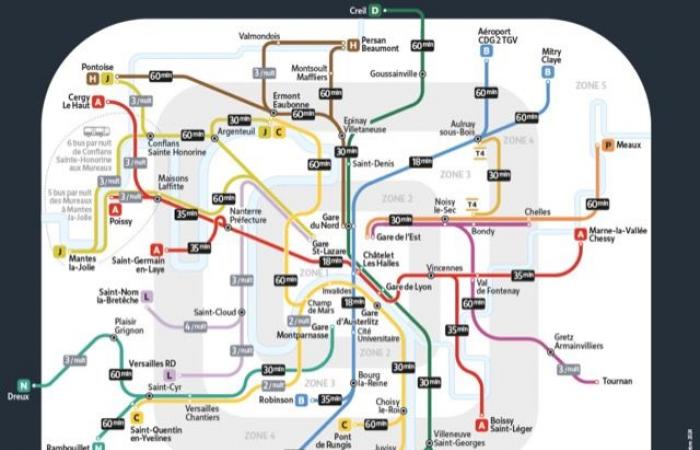 Hier ist die vollständige Liste der U-Bahnen und RERs, die die ganze Nacht geöffnet sind