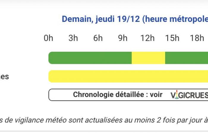 Gelber Alarm für Hautes-Pyrénées, Gers, Pyrénées-Atlantiques, Haute-Garonne, Landes und Ariège.