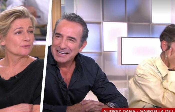 Jean Dujardin wird durch eine sexuelle Frage von Anne-Elisabeth Lemoine destabilisiert