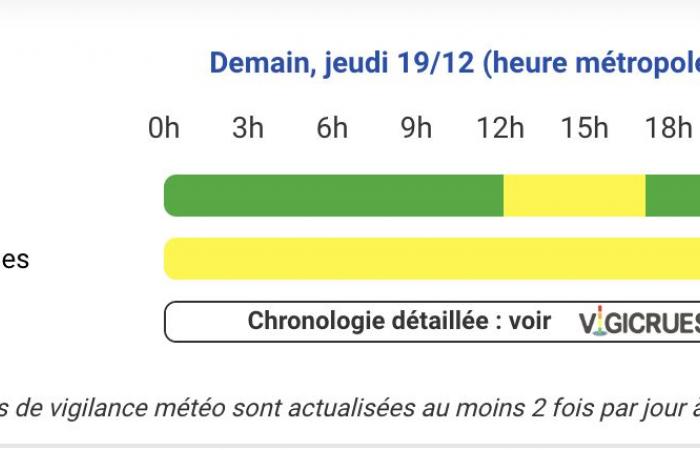 Gelber Alarm für Hautes-Pyrénées, Gers, Pyrénées-Atlantiques, Haute-Garonne, Landes und Ariège.