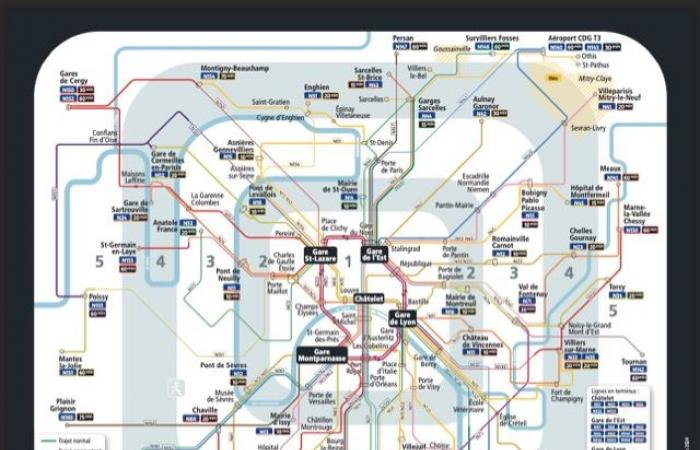 Hier ist die vollständige Liste der U-Bahnen und RERs, die die ganze Nacht geöffnet sind