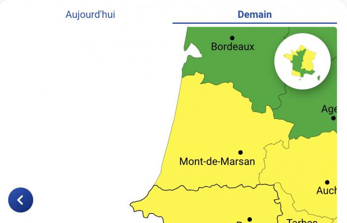 Gelber Alarm für Hautes-Pyrénées, Gers, Pyrénées-Atlantiques, Haute-Garonne, Landes und Ariège.