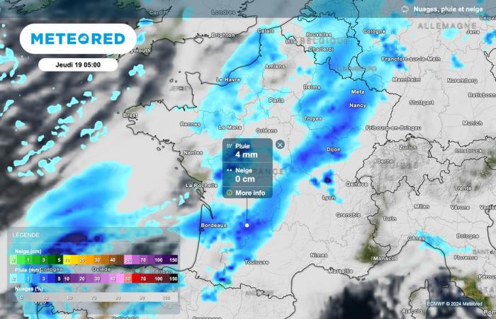 An diesem Donnerstag durchquert eine aktive Kaltfront Frankreich. Welche Regionen sind von starken Regenfällen betroffen?