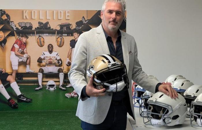 Ein in den Vereinigten Staaten anerkannter lokaler Football-Helm