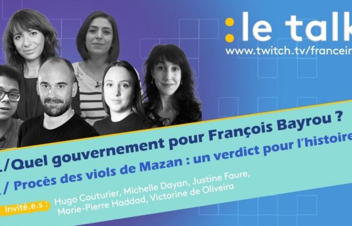 WIEDERHOLUNG. Der Talk – Bald eine Regierung für François Bayrou und das historische Urteil im Mazan-Vergewaltigungsprozess: Kommen Sie und stellen Sie Ihre Fragen live im Chat!