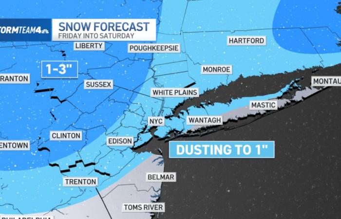 Erster messbarer Schnee der Saison möglich – NBC New York