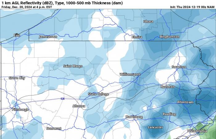 Angenehmes Wetter heute, Schneeschauer kehren am Freitag nach PA zurück –